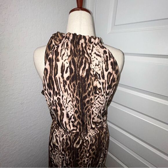 New, INC International Concepts Animal Print Halter Tie at Top Maxi Dress - Picture 4 of 14
